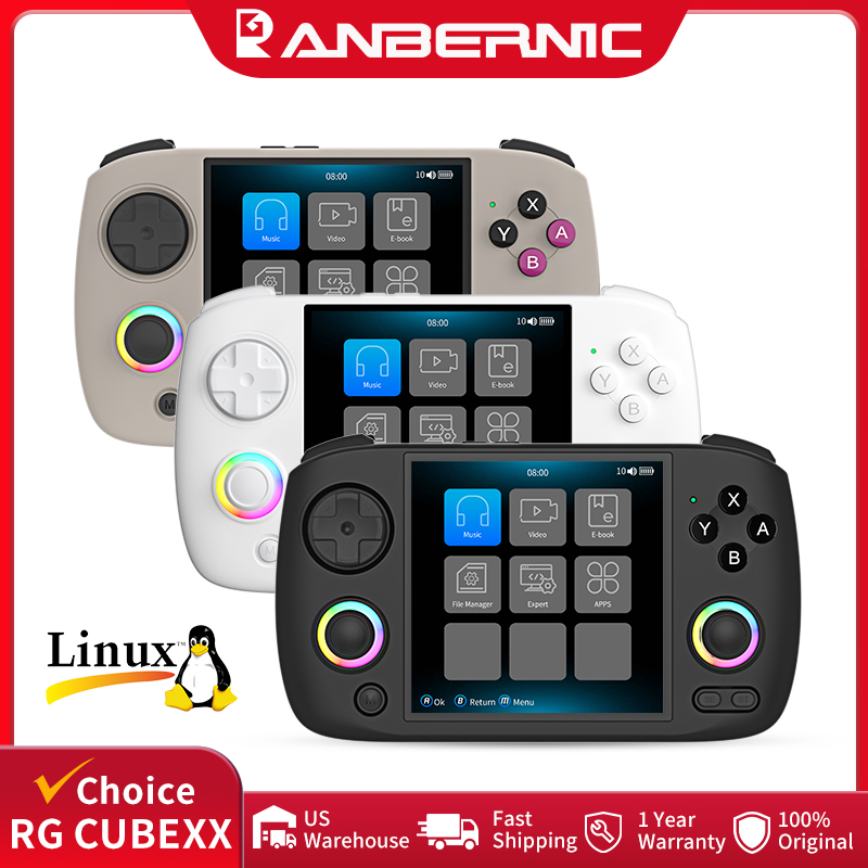 Retro Gaming Images - ANBERNIC-consola de juegos portátil RG CubeXX,