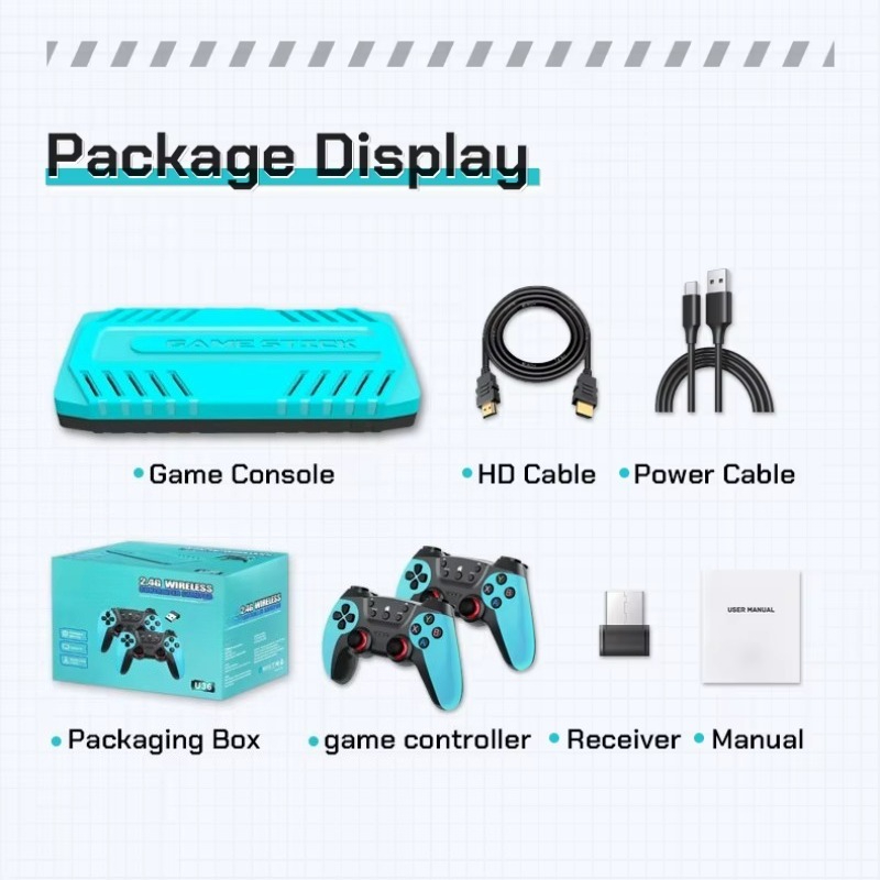 Retro Gaming Hdmi Stick - Consola de juegos retro inalámbrica U36,