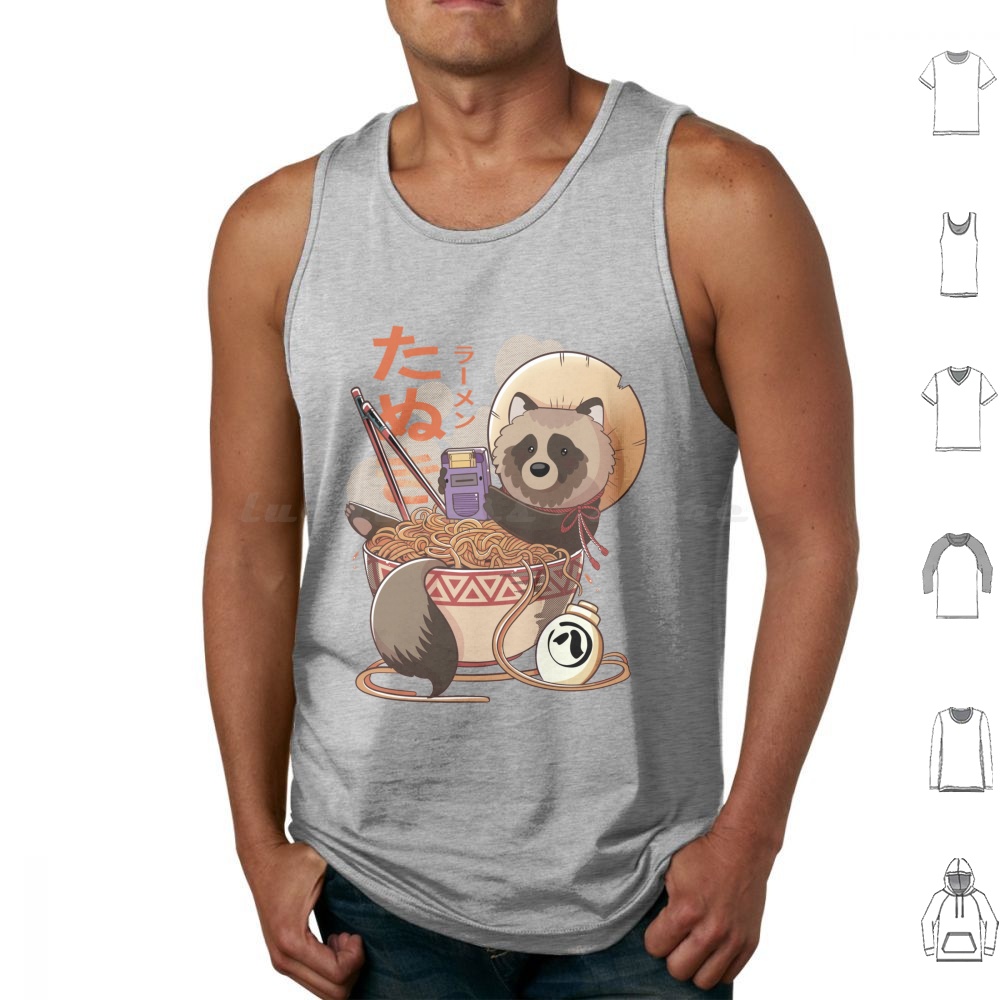 Tanuki Ramen camisetas sin man - Retro Gaming Japan reseña y precio