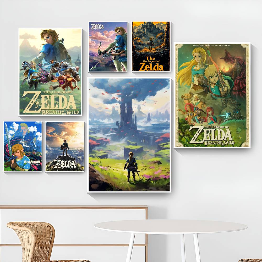 Pósteres Adhesivos de Anime L- - Retro Gaming Zelda reseña y precio