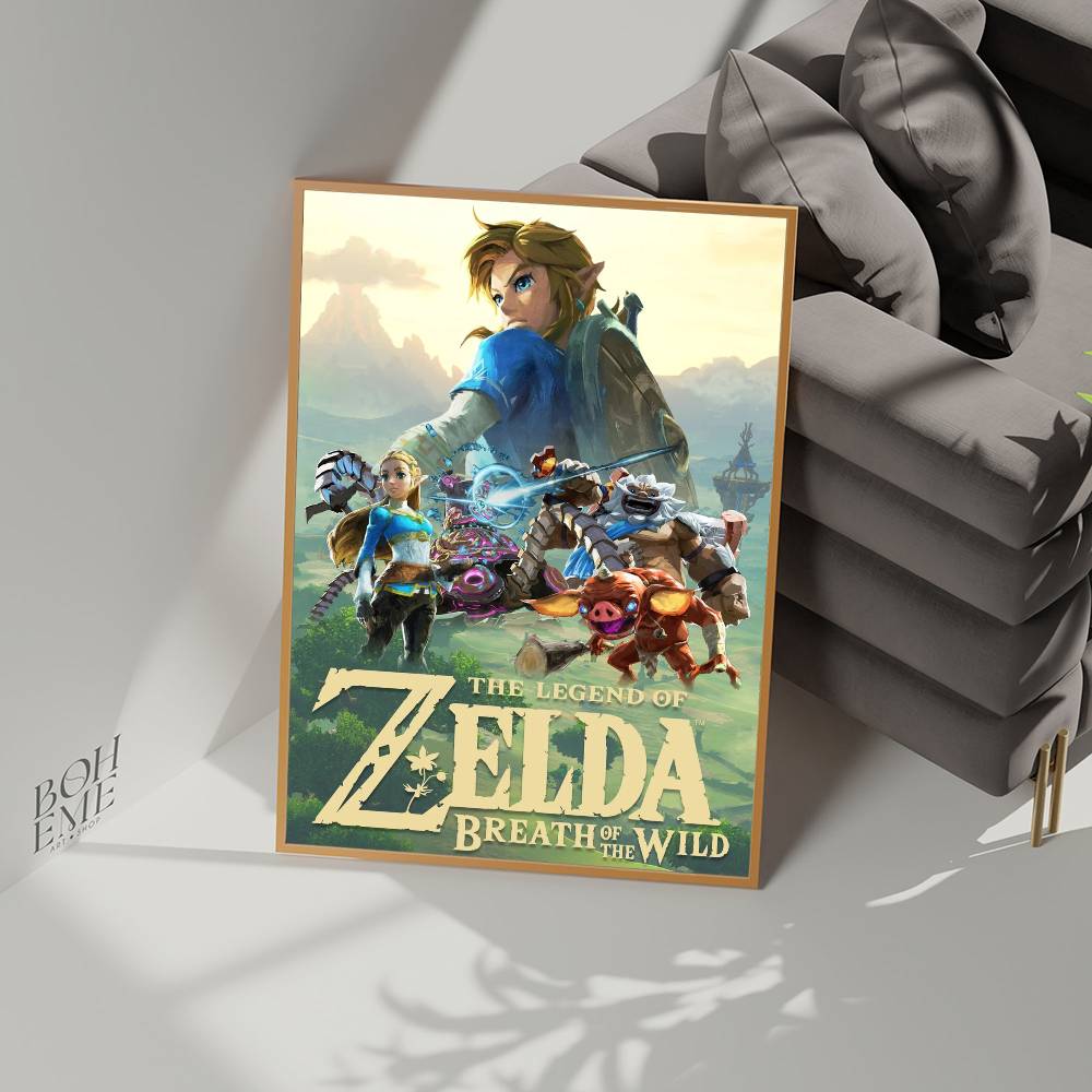 Pósteres Adhesivos de Anime L- - Retro Gaming Zelda reseña y precio