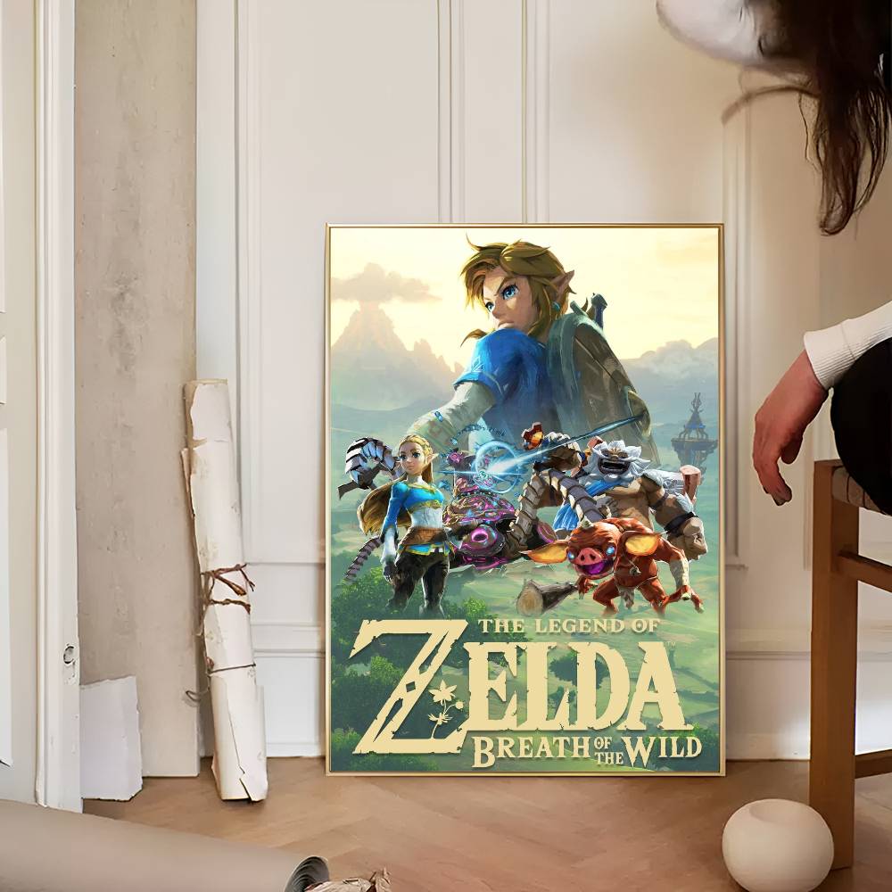 Pósteres Adhesivos de Anime L- - Retro Gaming Zelda reseña y precio