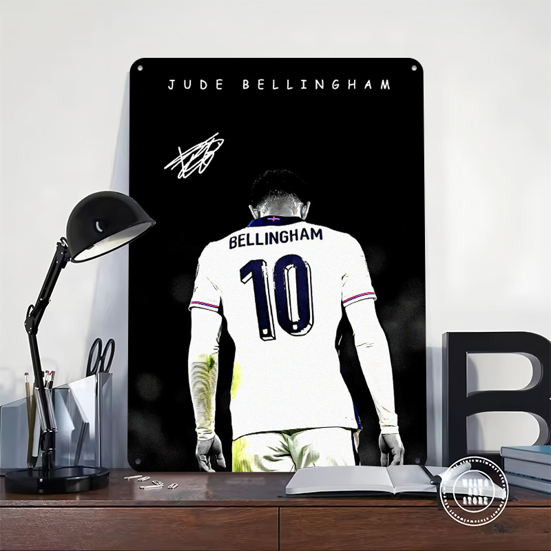 Póster Metálico de Bellingham  - Retro Gaming Jersey reseña y precio
