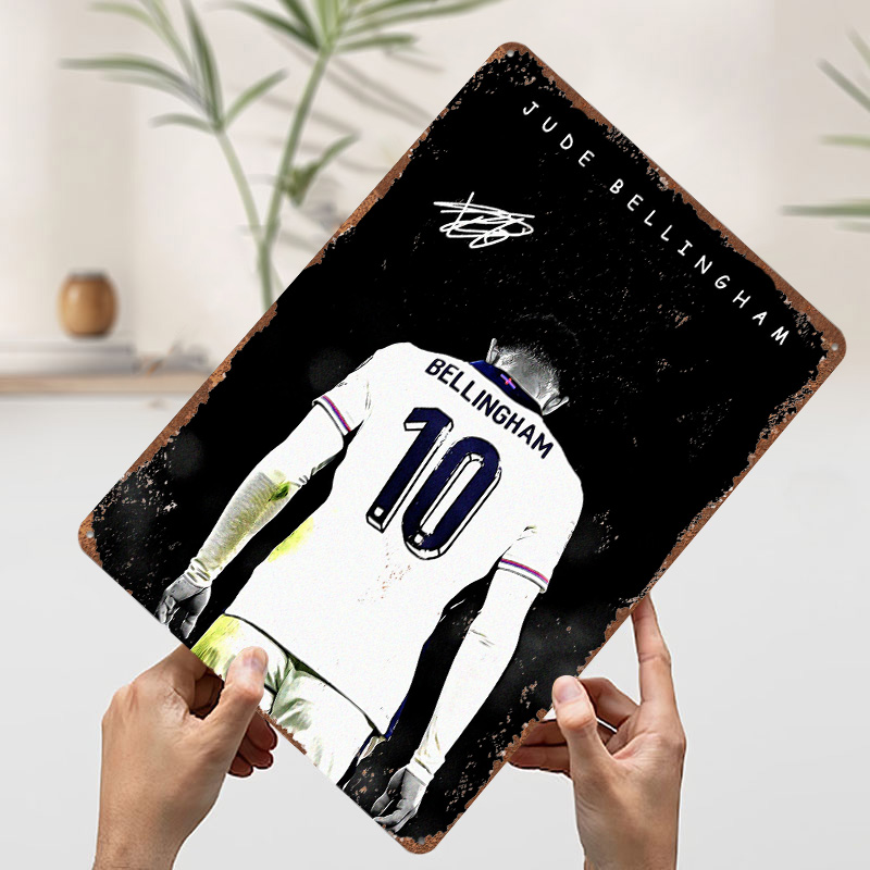 Póster Metálico de Bellingham  - Retro Gaming Jersey reseña y precio