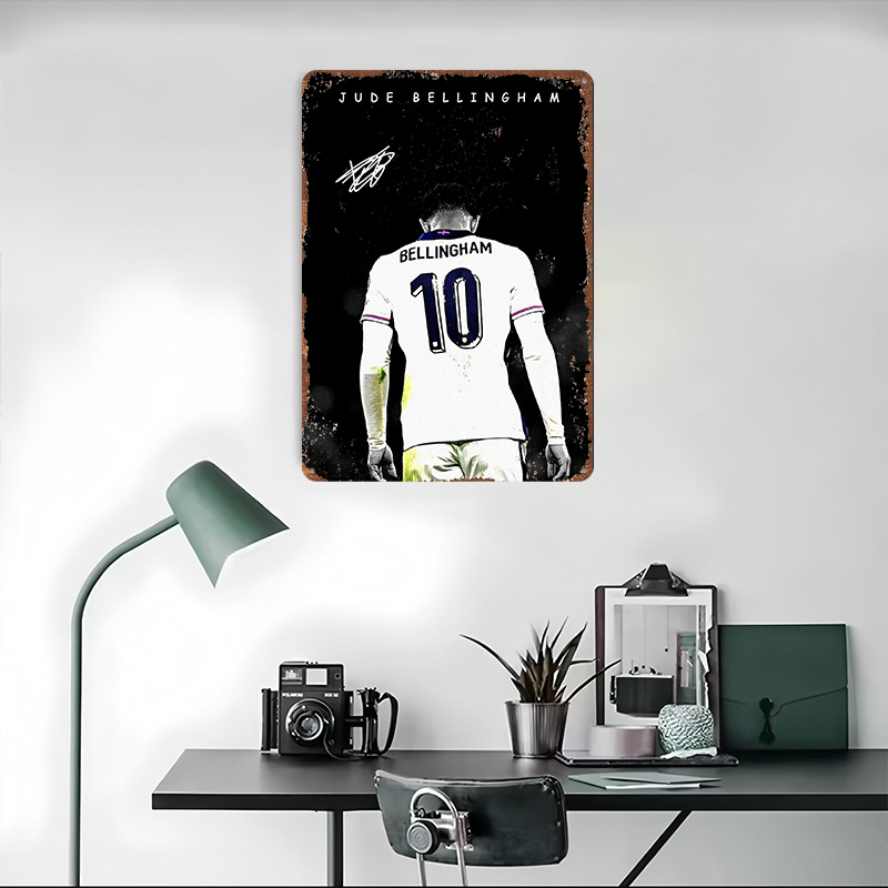 Póster Metálico de Bellingham  - Retro Gaming Jersey reseña y precio